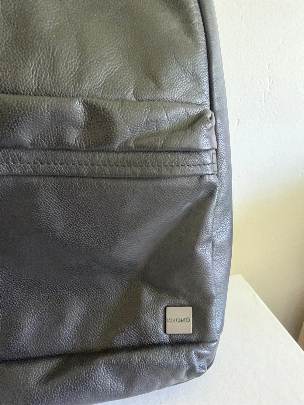Knomo Leather Backpack in Black